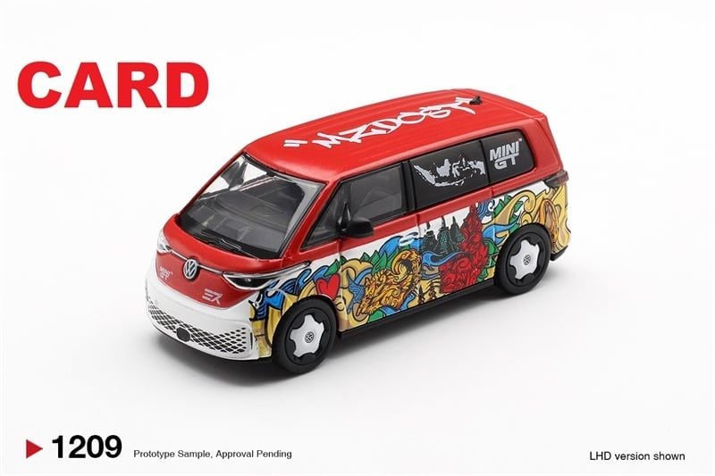  Mô hình xe Volkswagen ID. Buzz Mizu Design bản card tỉ lệ 1:64 MiniGT MGT01209 