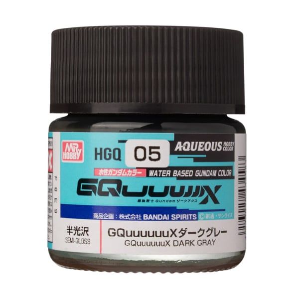  Aqueous HGQ05 dark gray sơn mô hình màu xám đậm dòng Gundam Color GQuuuuuuX 10ml Mr.Hobby HGQ05 