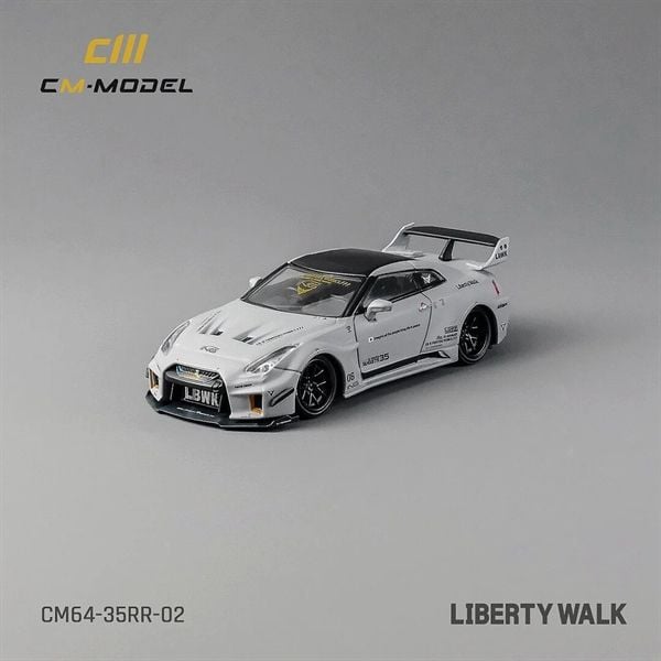  Mô hình xe Nissan R35 LBWK Super Silhouette 35GT-RR Grey tỉ lệ 1:64 CM Model CM64-35RR-02 