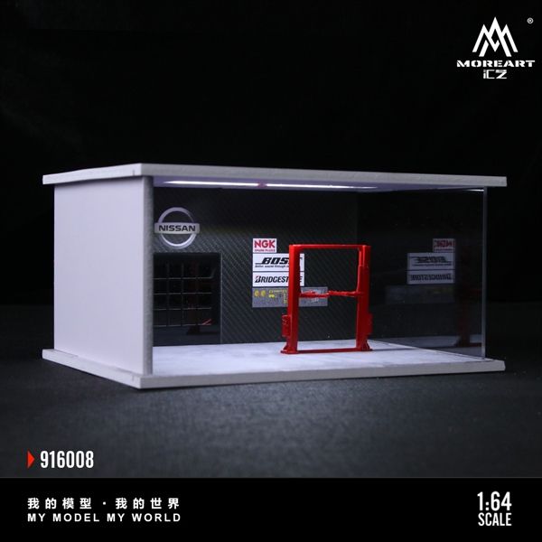  Mô hình trưng bày mô phỏng Car Repair Shop Nissan tỉ lệ 1:64 More Art MO916008 