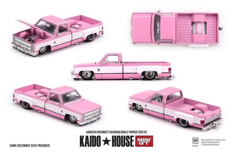  Mô hình xe Chrevolet Silverado Dually Vintage Spec v2 tỉ lệ 1:64 Kaido House KHMG243 