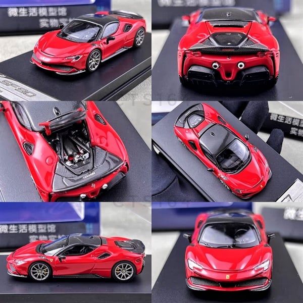  Mô hình xe Ferrari SF90 Novitec limited edition 499pcs tỉ lệ 1:64 Stance Hunter OT64727 