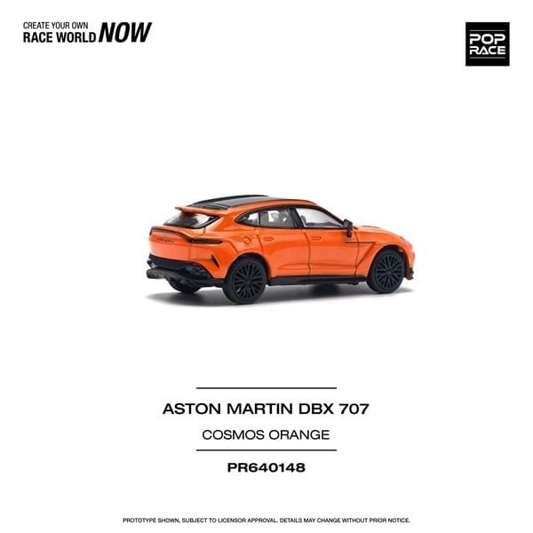  Mô hình xe Aston Martin DBX 707 cosmos orange tỉ lệ 1:64 Poprace PR640148 