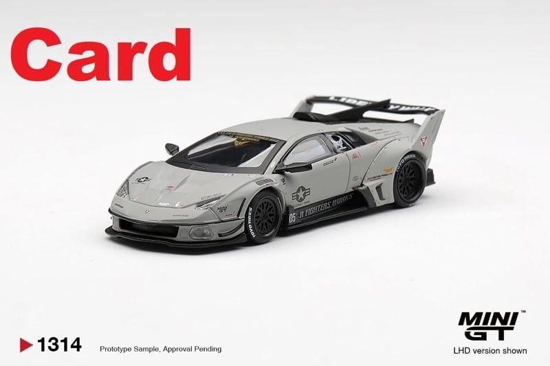  Mô hình xe Lamborghini LB-Silhouette WORKS MURCIELAGO GT Evo Fighter card tỉ lệ 1:64 MiniGT MGT01314 
