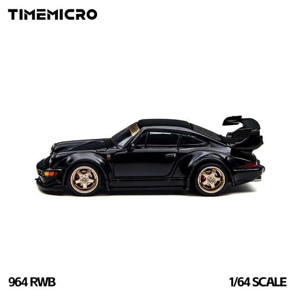  Mô hình xe Porsche RWB 964 Black tỉ lệ 1:64 Time micro TM648503 