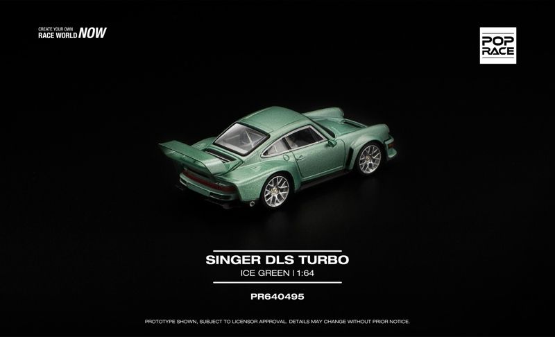  Mô hình xe Singer DLS Turbo Ice Green tỉ lệ 1:64 Pop Race PR640495 