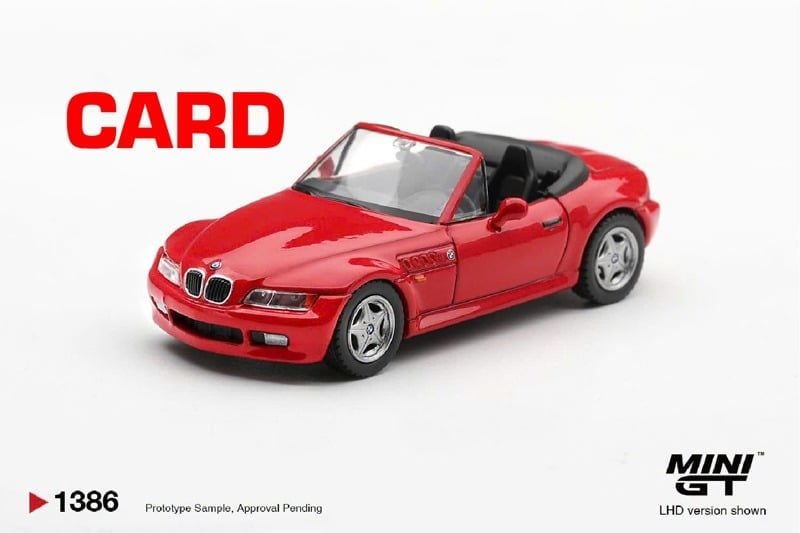  Mô hình xe BMW Z3 Hellrot tỉ lệ 1:64 MiniGT bản Card MGT01386 