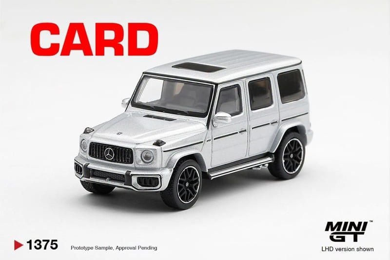  Mô hình xe Mercedes-AMG G63 Silver Metallic tỉ lệ 1:64 MiniGT bản Card MGT01375 