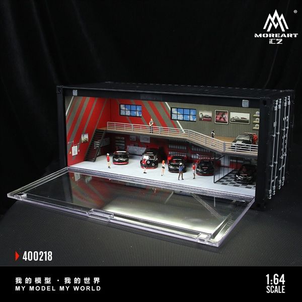  Hộp trưng bày container mô phỏng Repair shop Advan model có tầng - có đèn 38.7x16x16.5cm tỉ lệ 1:64 MoreArt MO400218 