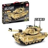  Mô hình lắp ghép xe tăng Military tank M1A2 chuyển đổi 2 dạng 801 mảnh LY23 LG051 