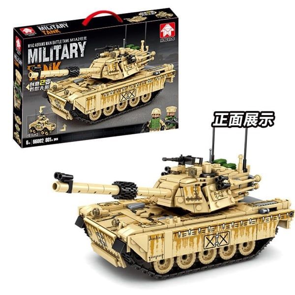  Mô hình lắp ghép xe tăng Military tank M1A2 chuyển đổi 2 dạng 801 mảnh LY23 LG051 