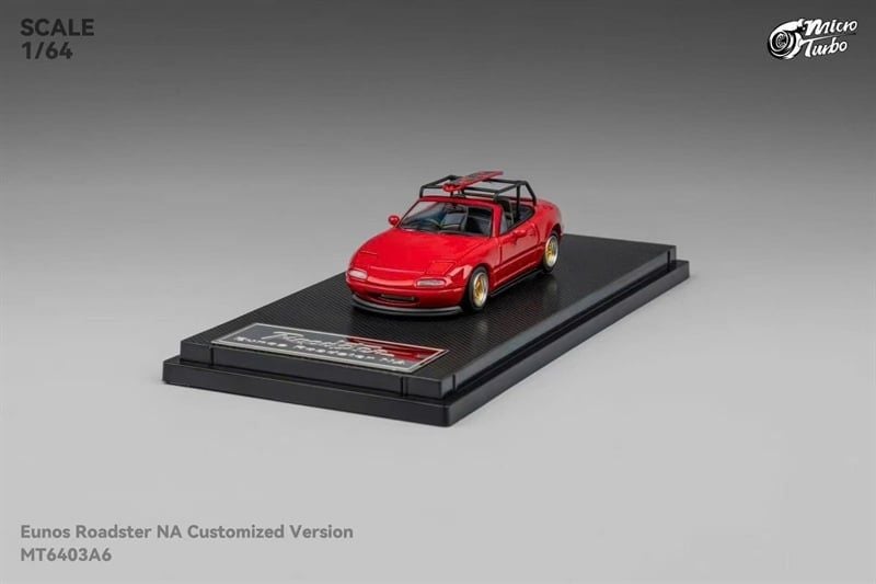  Mô hình xe ô tô Mazda Miata MX5 Eunos Roadster NA customized Version red tỉ lệ 1:64 Micro turbo MT6403A6 