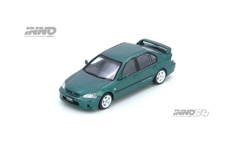  Mô hình xe ô tô Honda Civic Ferio Si (EK) Green tỉ lệ 1:64 Inno64 IN64-EKS-GREEN 