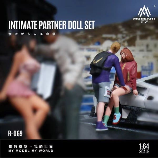  Mô hình nhân vật set figure 4 người Intimate Lover Doll Set Simulation Resin Model tỉ lệ 1:64 MoreArt MO223069 