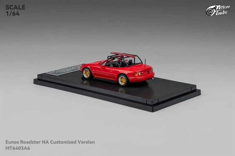  Mô hình xe ô tô Mazda Miata MX5 Eunos Roadster NA customized Version red tỉ lệ 1:64 Micro turbo MT6403A6 
