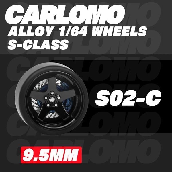  Phụ kiện độ bánh cho xe mô hình Carlomo Wheels S-Class kích thước 9,5mm bằng kim loại tỉ lệ 1:64 Carlomo S0 