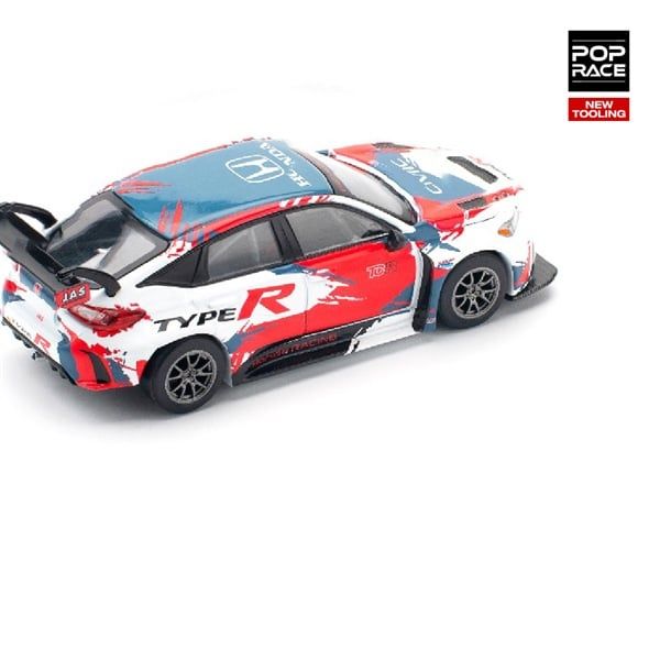  Mô hình xe Honda Civic Type-R (Fl5) Tcr Presentation tỉ lệ 1:64 Poprace PR640153 