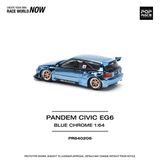  Mô hình xe Pandam Civic EG6 Blue Chrome tỉ lệ 1:64 PopRace PR640206 