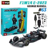  Mô hình xe đua F1 Formula Mercedes Benz Petronas 2023 W14 lắp ghép 44 mảnh 18-28503 tỉ lệ 1:24 Bburago OT24121 