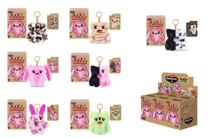  Đồ Chơi Sưu Tầm Hộp Mù ZURU TOYS Fuggler Baby Baddies Keyrings 5
