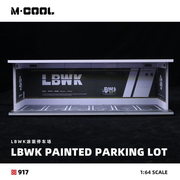  Hộp trưng bày mô phỏng diorama garage trưng bày xe LBWK Scheme Parking Lot kích thước 30x13.3x10cm tỉ lệ 1:64 M Cool MC914917 