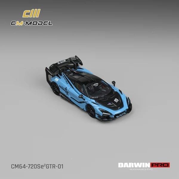  Mô hình xe Mclaren DarwinPRO 720Se²GTR-01 Blue tỉ lệ 1:64 CM model CM64-720SeGTR-01 