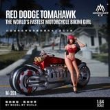  Mô hình nhân vật và xe Dodge Tomahawk World's Fastest Motorcycle red bikini tỉ lệ 1:64 MoreArt MO222201 