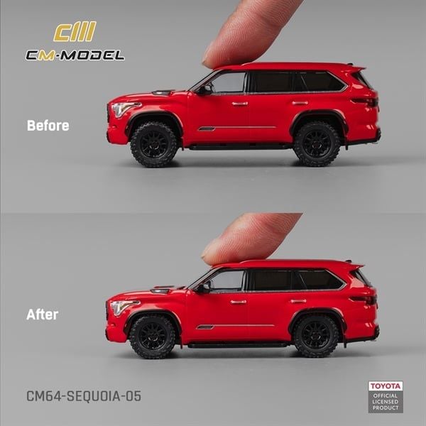  Mô hình xe Toyota Sequoia Red tỉ lệ 1:64 CM Model CM64-SEQUOIA-05 