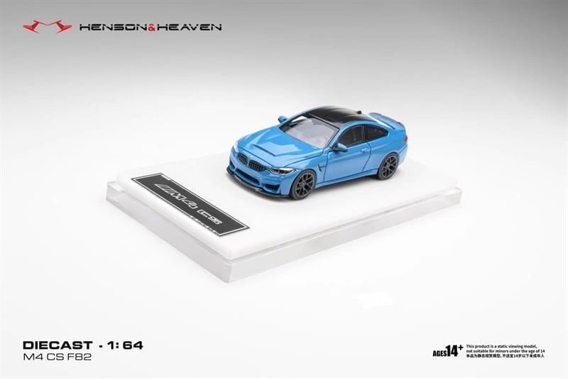  Mô hình xe BMW M4 Mk1 F82 Club Sport CS tỉ lệ 1:64 Henson & Heaven HH OT64899 
