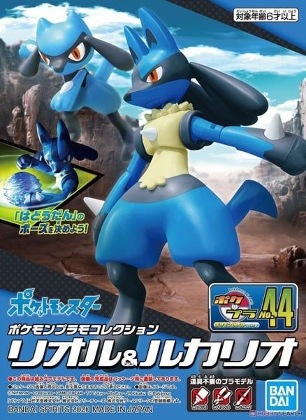  Set mô hình figure lắp ráp Pokemon Plamo Collection 44 Select Series Riolu & Lucario Bandai 4573102602718 