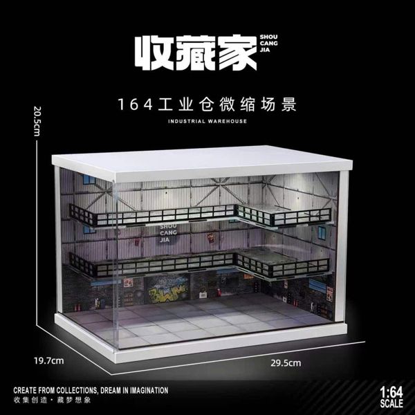  Hộp trưng bày mica INDUSTRIAL WAREHOUSE tỉ lệ 1:64 SHOU CANG JIA SCJ-82069 