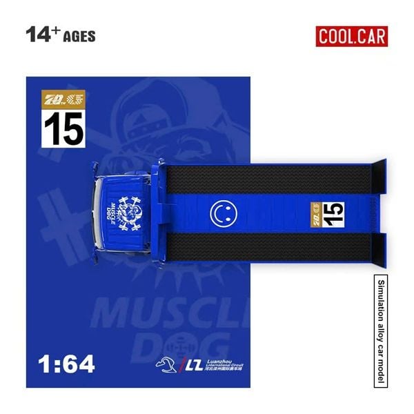  Mô hình xe tải H300 Flatbed Transport Trailer Royal Blue No.15 Paint Scheme Realistic tỉ lệ 1:64 CoolcarCC647231 