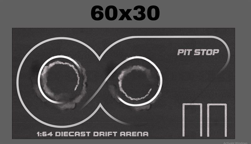  Phụ kiện thảm sa bàn chống trượt mô phỏng diorama đường đua PIT RACE nhiều kích thước 60x30 cho mô hình xe 1:64 Autono1 PT004 