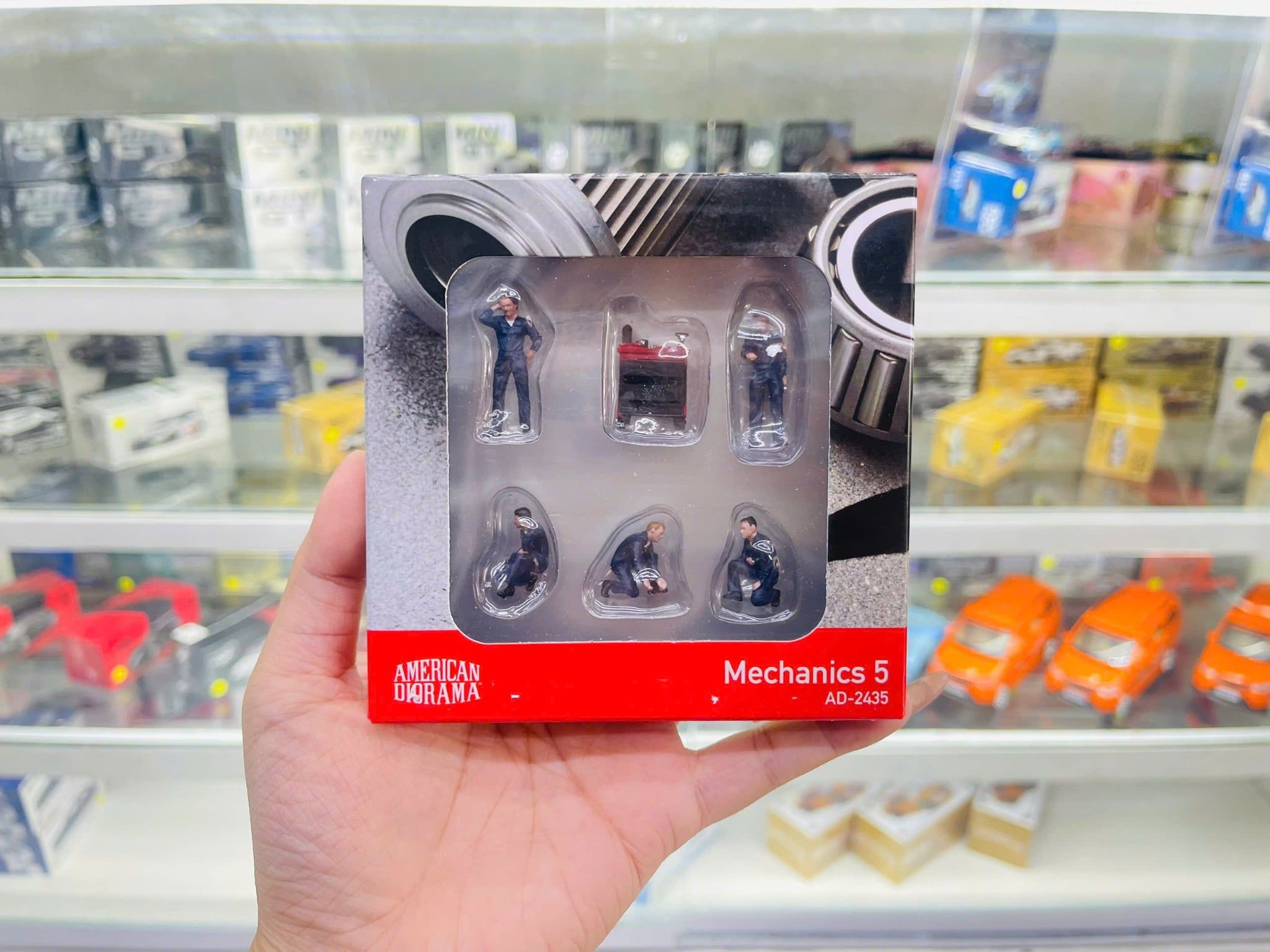  Set mô hình nhân vật figure Mechanics 5 kim loại tỉ lệ 1:64 American Diorama AD-2435 