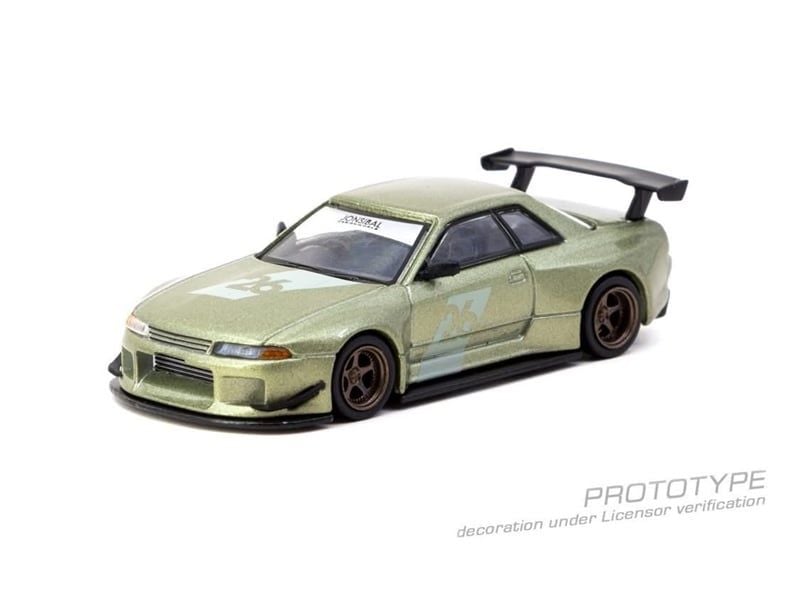  Mô hình xe Nissan Skyline (R32) Widebody, Millennium Jade Japan exclusive (có chase) tỉ lệ 1:64 Tarmac Works T64G-061-MJ 