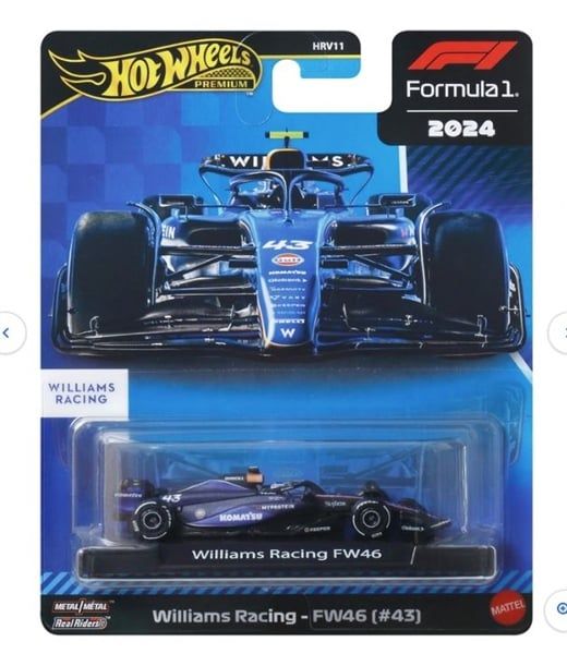  Mô hình xe Williams Racing FW46 #23 Formula 1 tỉ lệ 1:64 Hotwheels Premium JBM15 