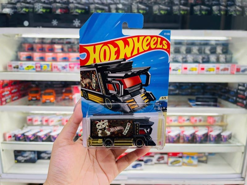  Mô hình xe tải Raijin Express black Fantasy Hot Wheels kim loại có bản quyền chính hãng tỉ lệ 1:64 C4982-FA 