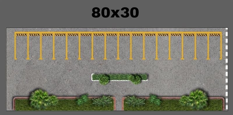  Diorama mô phỏng mặt đường - bãi đỗ xe - pit race in PP cán mờ chống nước bụi bẩn kích cỡ 80x30cm tỉ lệ 1:64 Autono1 DR603 