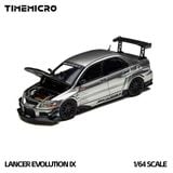  Mô hình xe Mitsubishi EVO 9 LANCER EVOLUTION Silver Open-Top tỉ lệ 1:64 Time micro TM800213 
