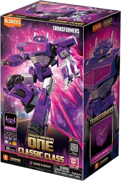  Mô hình lắp ráp có đèn serries Transformers Classic Class(CC) 18 Movie Shockwave (Luminous Eyes & Chest) Blokees 71184 