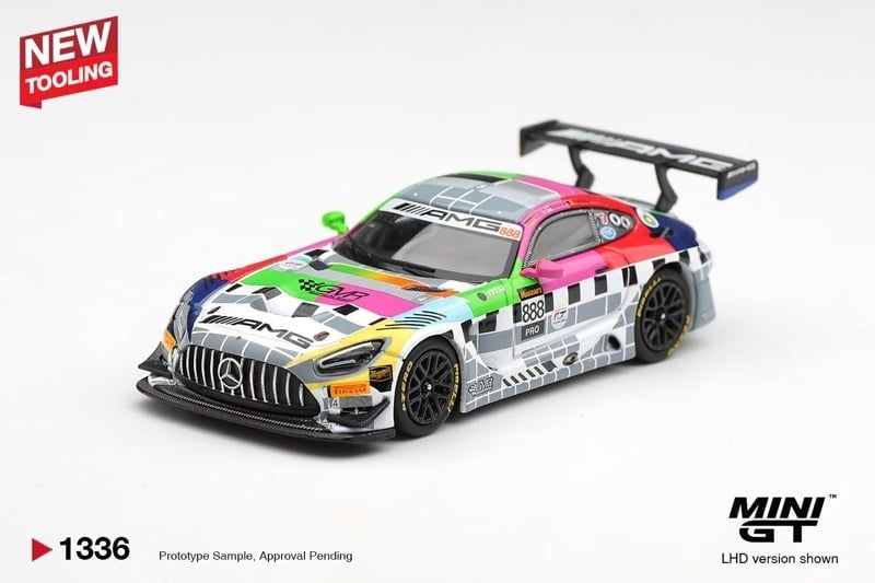  Mô hình xe Mercedes-AMG GT3 #888 Mercedes-AMG Team GMR Meguiar´s Bathurst 12 Hour 2025 tỉ lệ 1:64 MGT01336 