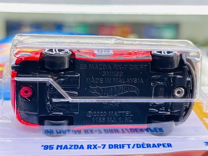  Mô hình xe Mazda RX-7 Drift/Deraper '95 Hotwheels kim loại có bản quyền chính hãng tỉ lệ 1:64 C4982-MA 