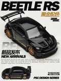  Mô hình xe ô tô Volkswagen Beetle RS Black & Gold Alloy-Finish tỉ lệ 1:64 TimeMicro × PSC DESIGN TM647903 