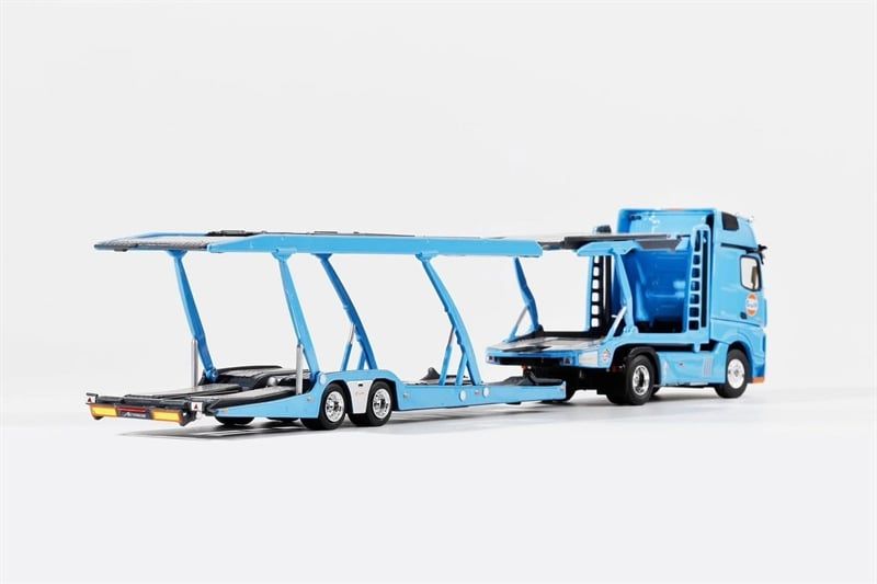  Mô hình xe tải kéo Mercedes Benz Actros Truck vận chuyển xe tỉ lệ 1:64 Shadow Pro Gulf KS-069-619 