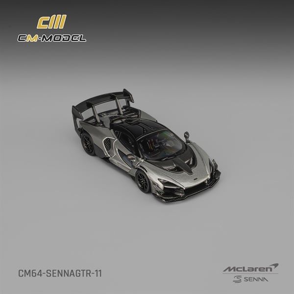  Mô hình xe Mclaren SennaGTR Metallic Silver Gray tỉ lệ 1:64 CM model CM64-SENNAGTR-11 