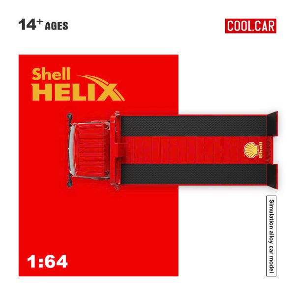  Mô hình xe H300 Flatbed Transport Trailer – Shell-Branded tỉ lệ 1:64 Coolcar 