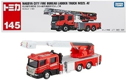  Mô hình xe ô tô cứu hỏa cầu thang SCANIA Nagoya City Fire Truck No.145 tỉ lệ 1:90 Tomica 160908 