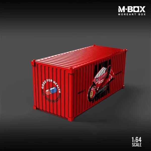  Mô hình thùng container Akila Metal Red Container tỉ lệ 1:64 Moreart Box Mbox MB640157 