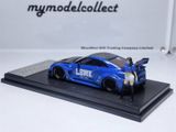  Mô hình xe Nissan GTR R35 Blue Carbon Fiber Cover Paint + Includes Figure tỉ lệ 1:64 Mymodelcollect MC640005I 