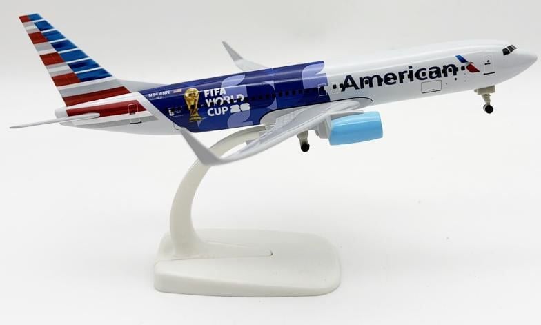  Mô hình máy bay USMCA World Cup dòng B737 20cm có bánh xe MB20166 